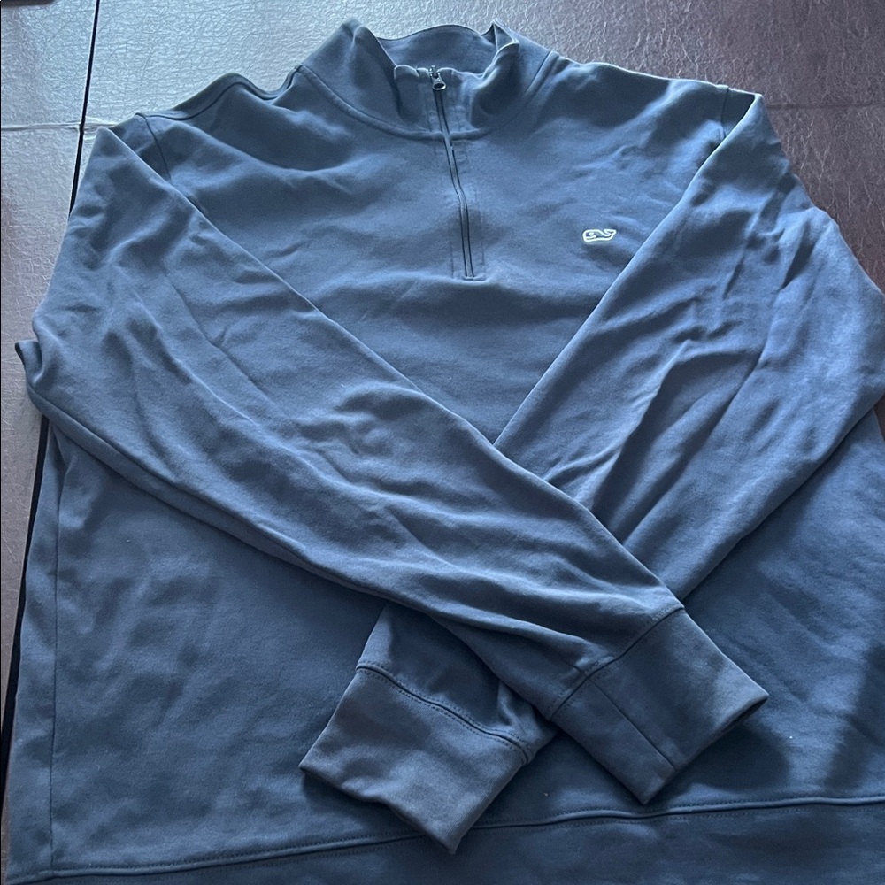 Vineyard Vines Men's Dark Blue Zip-Up Sweater